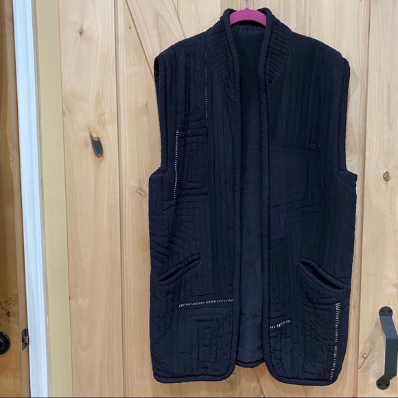 Kiss of the Wolf Quilt Silk Vest Sz M Art To Wear - Picture 4 of 13